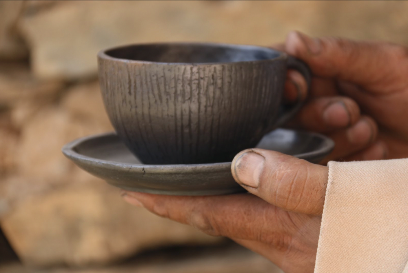 尼西黑陶咖啡杯